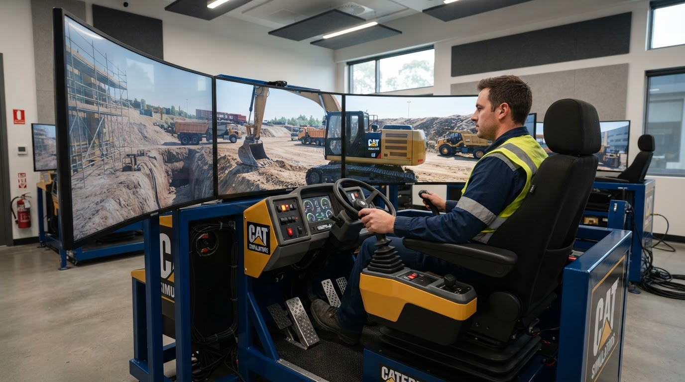 Simulateur de conduite d'engins lourds SILA